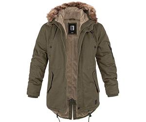 bw-online-shop Fishtail Winter Parka with Lining Men's Parka Jacket, olive, XS