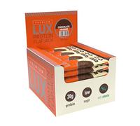 BW Premium LUX 20g High Protein Flapjack Bars 24 x 75g - Oat Based Low Sugar Snack - Bodybuilding Warehouse (Chocolate Orange)