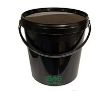 BW Wholesale - - Black Bucket With Lid - Plastic Bucket Pail + Handle & Lid - Food Grade BPA Free - Multi-use Fermentation Feed Dry Food Liquid Chemicals Hydroponics Storage Container (3, 20Ltr)