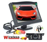 BW Wireless Car Parking System Kits - 5 inch HD 800 * 480 pixels (not 320 * 240) Car Rearview Monitor + Wireless 7 LEDS IR Night Vision Car Reverse Backup Camera
