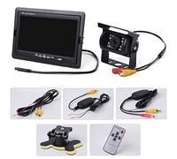 BW® Wireless Car Rear View Kit : 7" Security LCD Car Rearview Monitor + Remote Control + 18 LEDs Bus Lorry Car Reversing Camera with Wireless Transmitter and Receiever