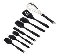 BW12838EU7 Bakes Silicone Utensil Set - 8 Piece Cooking & Baking Tools, Turner, Spoons, Spatulas, Scraper, Brush, Whisk, Stain-Proof, Hanging Hooks,