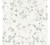 BW51034 - Blooming Wild Delicate Buttercup Motif White Grey Galerie Wallpaper