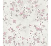 BW51035 - Blooming Wild Buttercup Motif White Pink Grey Galerie Wallpaper