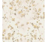 BW51037 - Blooming Wild Buttercup Motif Yellow Grey Cream Galerie Wallpaper