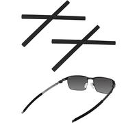Bwake 2 Pairs Replacement Earsocks for Oakley Tincup/Tincup 0.5/Pitchman/Wheel House/Wheel House RX Sunglasses - Black and Black