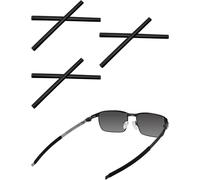 Bwake 3 Pairs Replacement Earsocks for Oakley Tincup OX3184/Tincup 0.5 OX5099/Pitchman OX8050/Pitchman R OX8105/Pitchman Asian Fit OX8096 - Black