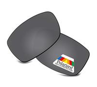 Bwake Replacement Lenses for Oakley Gauge 8 L Sunglasses OO4124 - Dark Black POLARIZED