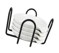 BWANGIAO Elegant Ceramic Spoon Rest Set With Stand For Kitchen Utensils And Cooking Tool 4Pieces Coffee Cooking Clip Rest