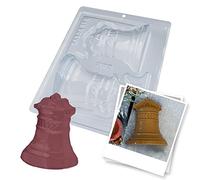 BWB 10231 Christmas Mould Bell Medium 3 Part Shape with Silicone for Hot Chocolate 1 Hole 49-340g Three Dimensional Polycarbonate Accessories and Utensils