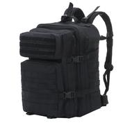 BWBIKE 40L Military Tactical Backpacks Outdoor Hiking Backpack Waterproof Camo Daypack Durable Molle Army 3 Days Assault Pack Roomy Trekking Rucksack, Black