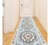 BWBIKE Hallway Carpet Runner Rug Vintage Shaggy Soft Laundry Rug Runner Non Slip Entryway Mat Washable Farmhouse Kitchen Area Carpet for Entryway Laundry Room Bedroom, 60 X 180 CM