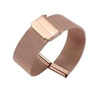 BWBVHRHZY 12mm 13mm 14mm 15mm16mm17mm18mm19mm20mm21mm 22mm Fit For Milanese Stainless Steel Strap Men Women Mesh Metal Replace Bracelet Watch Band(Rose Gold,20mm)