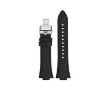 BWBVHRHZY 12mm Convex Mouth Nylon Watchband Fit For Tissot PRX Series Strap Super Player T137.407/410 Nylon Men Wristband Bracelet(Black sk bk)