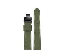 BWBVHRHZY 18mm/19/20 /21/22/ 23 /24mm Nylon Leather Watchband Fit For Seiko SRPC31J1/Fit For Citizen Fit For Tissot All The Major Brands Mens Wrist(Army Green Black,23mm)