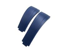 BWBVHRHZY 20mm 21mm Rubber Short Buckle Watchband Fit For Rolex Fit For Daytona Submariner Role OYSTERFLEX Yacht Master Small Wrist Silicone Strap(Blue,20mm)