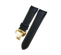 BWBVHRHZY 22mm 23mm 24mm Leather Watchband Fit For Tissot 1853 Couturier T035 T035627 T035410 Black Brown Watch Strap Tools(Black Orange-Gold,24mm)