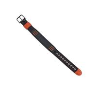 BWBVHRHZY 23mm Canvas Watch Strap With Adapter Fit For Casio PRG-510/110/130 PRW-5100G Integrated Nylon Accessory Bracelet(Orange line bk)