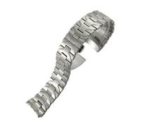 BWBVHRHZY 316L Solid Stainless Steel Watchband Fit For Panerai PAM441 111 382 PAM1314 Strap Men's Steel Band Buckle Bracelet 24mm(Silver)
