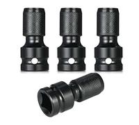 BWBVHRHZY 4Pcs Wrench Socket Adapter 1/2inch Square Drive To 1/4inch Hex Shank Ratchet Socket Adapter Impact Tool Driver Converter