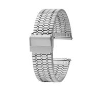 BWBVHRHZY Breathable Stainless Steel Bracelet Suitable Fit For TISSOT Fit For Casio/Fit For CITIZEN Men And Women Watch Accessories 18mm 20mm 22mm Silver(Silver,18mm)