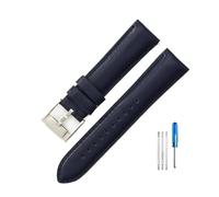 BWBVHRHZY Fit For Fossil Fs4990 Fs4735 Me3099 Me3052 Fs4813 Q Intelligent Series Leather Odorless Watchbands 22 24mm(Dark Blue-Steel-K8,22mm)