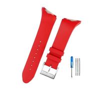 BWBVHRHZY Fit For Hamilton Adventure Elvis Presley Black Man H24655331 H24615331series Oblique Interface Rubber Watchbands 25mm(Red-steel)