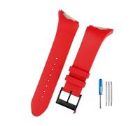 BWBVHRHZY Fit For Hamilton Adventure Elvis Presley Black Man H24655331 H24615331series Oblique Interface Rubber Watchbands 25mm(Red-Black)