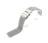 BWBVHRHZY Fit For Milanese Mesh Wristband Fit For B-reitling Fit For S-eiko Fit For OMG Watchband18mm 20mm 22mm 24mm Stainless Steel Watch Band Strap Bracelet(Silver,18mm)