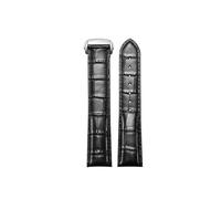 BWBVHRHZY Fit For Omega Watch Strap Original Genuine Leather Men's Fit For Omiga Seahorse Super Butterfly Fly Watch Band Women 18mm 19mm 20mm 21mm(Black-silver-b,19mm)