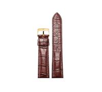 BWBVHRHZY Fit For Omega Watch Strap Original Genuine Leather Men's Fit For Omiga Seahorse Super Butterfly Fly Watch Band Women 18mm 19mm 20mm 21mm(Brown-gold,20mm)