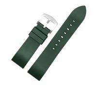BWBVHRHZY Fluorine Rubber Watchband 20mm 21 22/23mm24mm Fit For Rolex/Fit For Omega Fit For Seiko/Fit For Tissot Watches Band Quick Release Bar Watch Strap(Green sk,22mm)