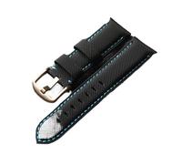 BWBVHRHZY Handmade Leather Strap With Fibers 20 22 24 26mm Adapted To The PAM111 441 Vintage Soft Men Bracelet With High End Fibers.(B rose gold,26mm)