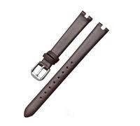 BWBVHRHZY Leather Watch Strap Fit For Tissot 1853 Notch Strap Fit For Flamenco Series T003 Belt Women's T009a Watchband 8mm 10 mm12mm(Brown-silver,8mm)