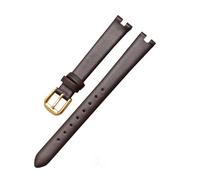 BWBVHRHZY Leather Watch Strap Fit For Tissot 1853 Notch Strap Fit For Flamenco Series T003 Belt Women's T009a Watchband 8mm 10 mm12mm(Brown-gold,12mm)