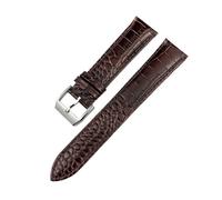 BWBVHRHZY Leather Watchband 19mm 20mm 21mm 22mm Fit For Omega Fit For Tissot Fit For Longines Fit For Tudor Fit For CITIZEN Pattern Black Brown Watch Strap(Brown Style 1,22MM_BLACK BUCKLE)