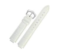 BWBVHRHZY Leather Watchband Fit For Ballon Bleu Wrist Band Men Female Convex Leather Strap 14 * 8mm 18 * 11mm 20 * 12mm Fashion Bracelet(White silver A,20-12mm)