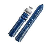 BWBVHRHZY Leather Watchband Fit For Ballon Bleu Wrist Band Men Female Convex Leather Strap 14 * 8mm 18 * 11mm 20 * 12mm Fashion Bracelet(Royal blue silver B,20-12mm)