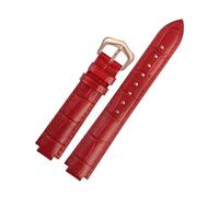 BWBVHRHZY Leather Watchband Fit For Ballon Bleu Wrist Band Men Female Convex Leather Strap 14 * 8mm 18 * 11mm 20 * 12mm Fashion Bracelet(Red rose gold A,20-12mm)