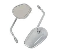 BWBVHRHZY Motorcycle 8mm Silver Rear View Mirrors Fit For Harley For Heritage Softail Classic Fat Forty Eight Road Street Glide 1988-2017
