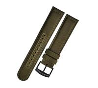 BWBVHRHZY Nylon Canvas Bottom Watch Strap Fit For SEIKO NO.5 SRPC31J1 SSC295J1 20 21 22mm Black Green Gray Khaki Blue Men's Watchband(Green-B pin,21mm)