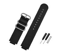 BWBVHRHZY Nylon Canvas Watchstrap 24 * 16mm Convex Interface Black Army Green Blue Men Watchband Fit For Timex ADVENTURE T2N721 T2N720 TW2T76500(Black-S pin)