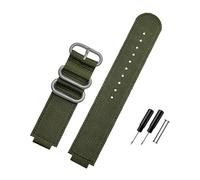 BWBVHRHZY Nylon Canvas Watchstrap 24 * 16mm Convex Interface Black Army Green Blue Men Watchband Fit For Timex ADVENTURE T2N721 T2N720 TW2T76500(Army green-S pin)