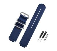 BWBVHRHZY Nylon Canvas Watchstrap 24 * 16mm Convex Interface Black Army Green Blue Men Watchband Fit For Timex ADVENTURE T2N721 T2N720 TW2T76500(Blue-S pin)
