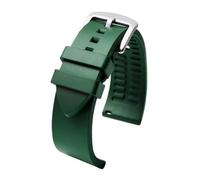 BWBVHRHZY Quality Fluoro Rubber Watch Strap 20mm 21mm 22mm 23mm 24mm Sport Watchband Black Green Wristband With Quick Release Spring Bar(Green sk,23mm)