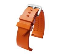 BWBVHRHZY Quality Fluoro Rubber Watch Strap 20mm 21mm 22mm 23mm 24mm Sport Watchband Black Green Wristband With Quick Release Spring Bar(Orange sk,22mm)