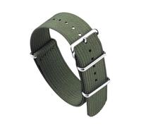 BWBVHRHZY Ribbed Watch Strap 18mm 19mm 20mm 22mm Nylon Watch Straps Braid Ballistic Fabric Watchband Accessories Fit For Military Watch Band(ARMY GREEN,22mm)