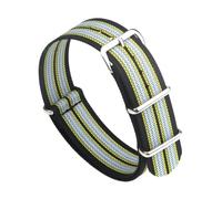 BWBVHRHZY Ribbed Watch Strap 18mm 19mm 20mm 22mm Nylon Watch Straps Braid Ballistic Fabric Watchband Accessories Fit For Military Watch Band(BLACK YELLOW GREY,19mm)