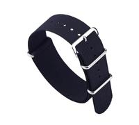 BWBVHRHZY Ribbed Watch Strap 18mm 19mm 20mm 22mm Nylon Watch Straps Braid Ballistic Fabric Watchband Accessories Fit For Military Watch Band(Nero,20mm)