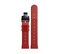 BWBVHRHZY Rubber Watchband Fit For S-eiko 007 Gear S2 S3 Fit For Hua Wei Watch2 Pro Wristband Sport Diving Silicone Replace Strap Wrist Belt(Red folding black,22mm)